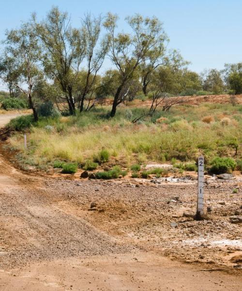 En vacker bild av Coober Pedy som ligger nära Coober Pedys flygplats