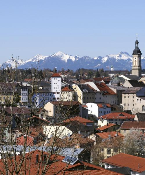 Krásný pohled na město Traunstein