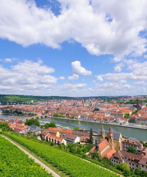 Una bonita panorámica de Würzburg, una ciudad popular entre nuestros usuarios