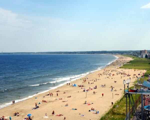 Piękny widok miasta Old Orchard Beach