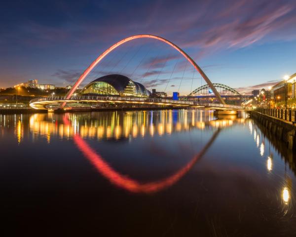 Linna Newcastle upon Tyne kaunis vaade