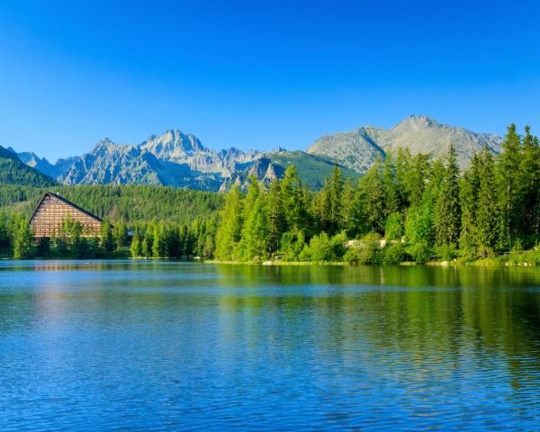 Una bella vista de Strbske Pleso