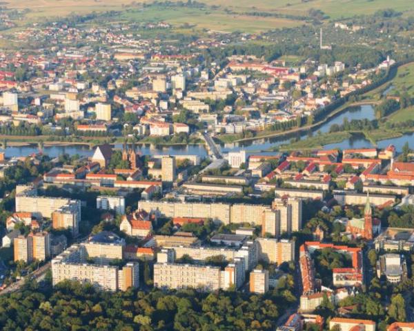 Гарний краєвид міста Frankfort on the Oder