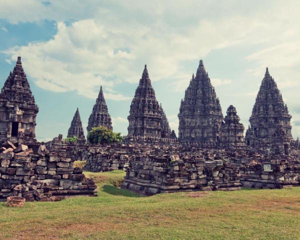 Vakker utsikt over Prambanan