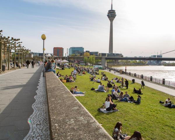 Uma bela vista de Düsseldorf