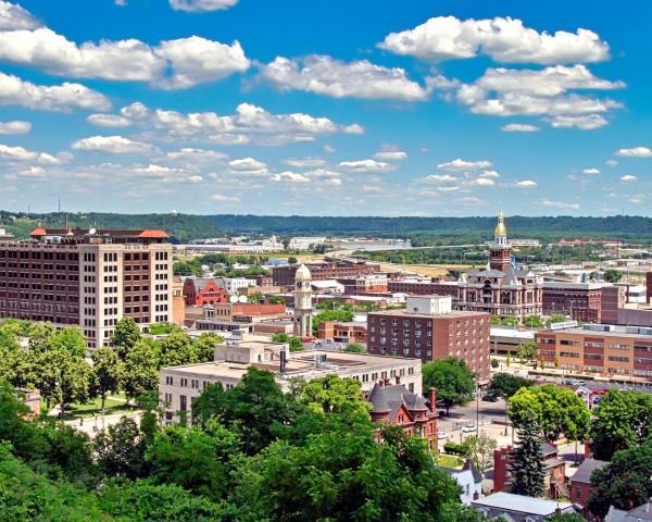 Una bonita vista de Dubuque