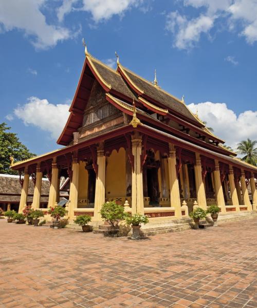 Een van de meest bezochte bezienswaardigheden in Vientiane.