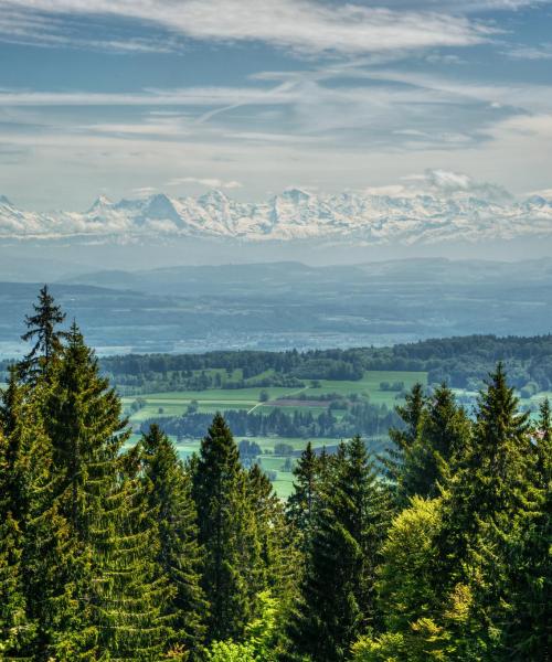 Een mooi uitzicht op Jura bij Bern / Neuchâtel