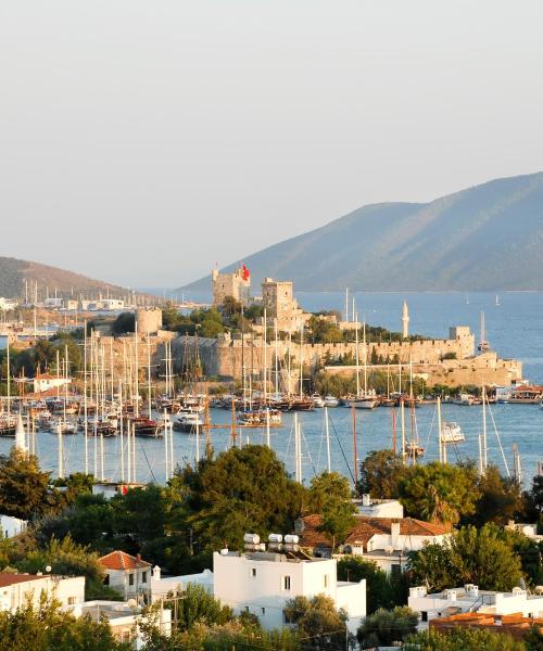 Uma bela vista de Península de Bodrum