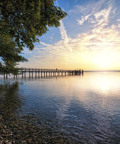 Una bonita panorámica de Lago de Starnberg