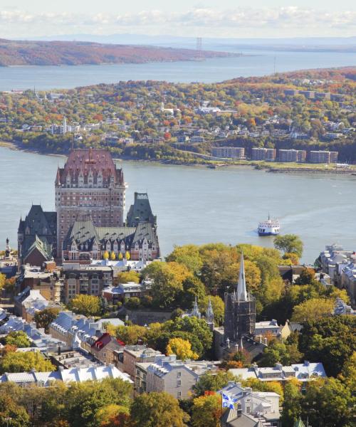 Uma bela vista de Quebec city and area