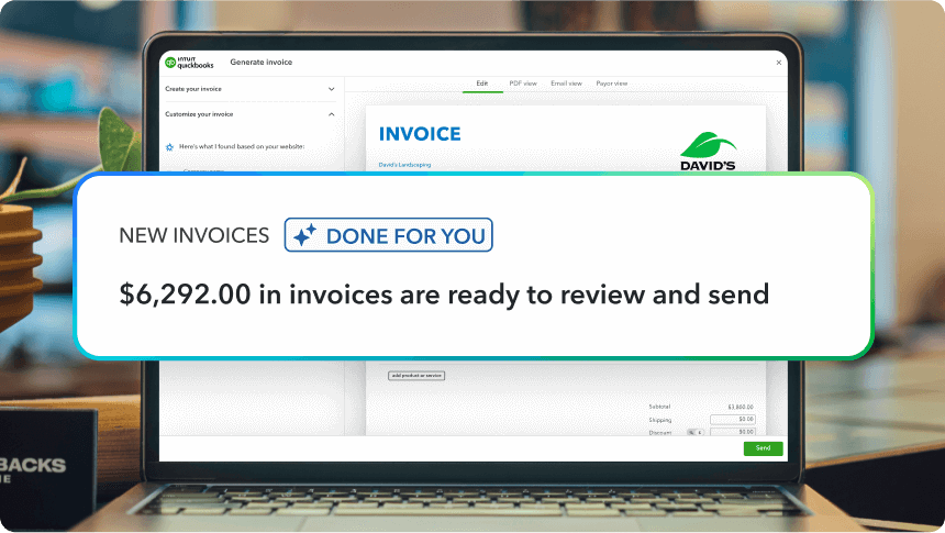 intuit assist creating auto-generated invoices 