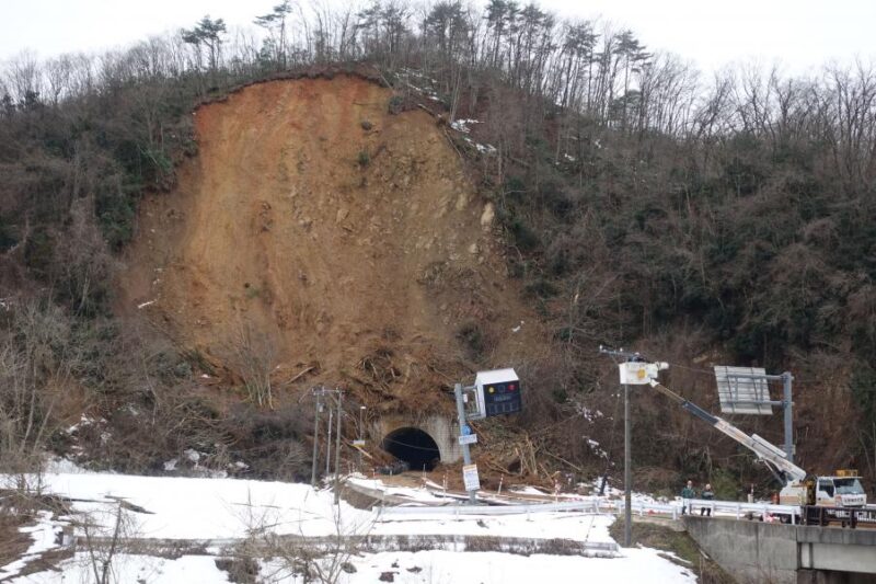 土砂崩れ（能登町内）