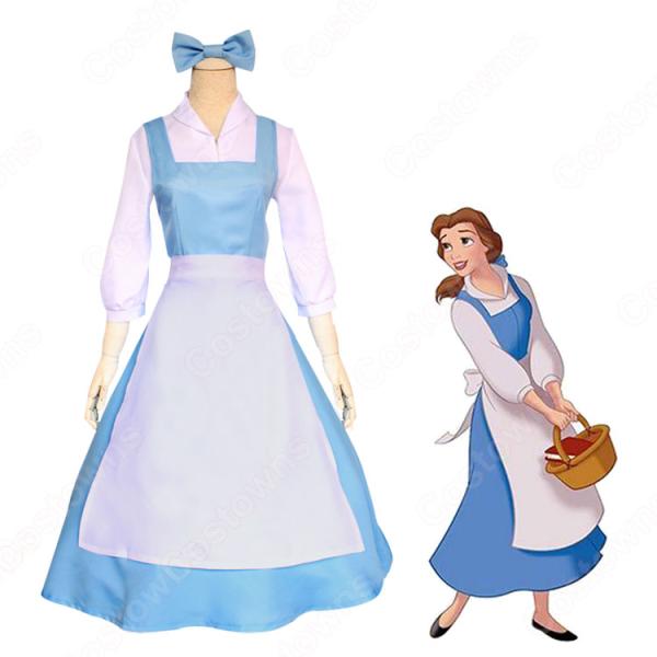 ベル(Bella) メイド服 コスプレ衣装 『美女と野獣(Beauty and the Beast)』ベル 青い メイド風 ワンピース ディズニー プリンセス クリスマス ハロウィン 仮装 セール アニメ 新品 コスチューム元の画像