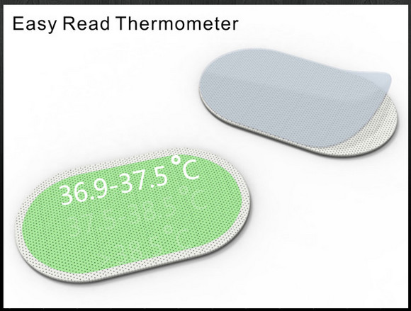 体温計ギライなお子様も安心！　ピタっと貼るだけで発熱状態がわかっちゃう体温計