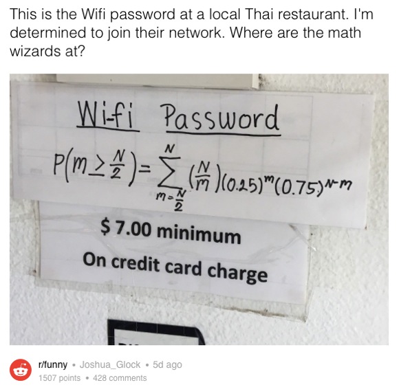 解けたら天才？ 店の「Wi-Fi パスワード」を入手するための数式が激ムズと頭を抱える人続出