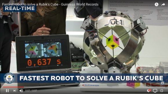 【動画】たったの0.637秒！ ルービックキューブを世界最速で攻略したロボットがコレだ!!