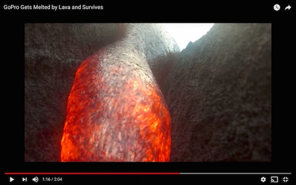 【美麗映像】マグマに飲み込まれたGoProカメラが撮った自然の神秘