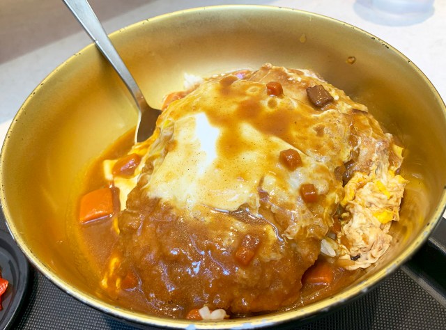 【比較】富士そば「贅沢カレーかつ丼（1080円）」は本当にとんかつが大きいのか？「カレーかつ丼（680円）」と食べ比べてみた！