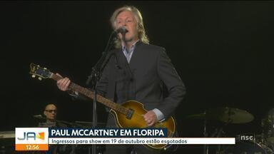 Ingressos para show de Paul McCartney em Florianópolis estão esgotados - Além de SC, cantor fará duas apresentações em São Paulo