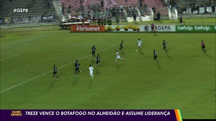 Treze vence o Botafogo-PB no clássico e se torna líder do Campeonato Paraibano