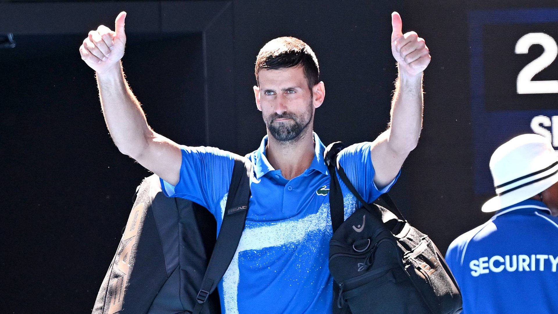 As sonaron los 30 segundos de bochornosa despedida a Djokovic en Australia