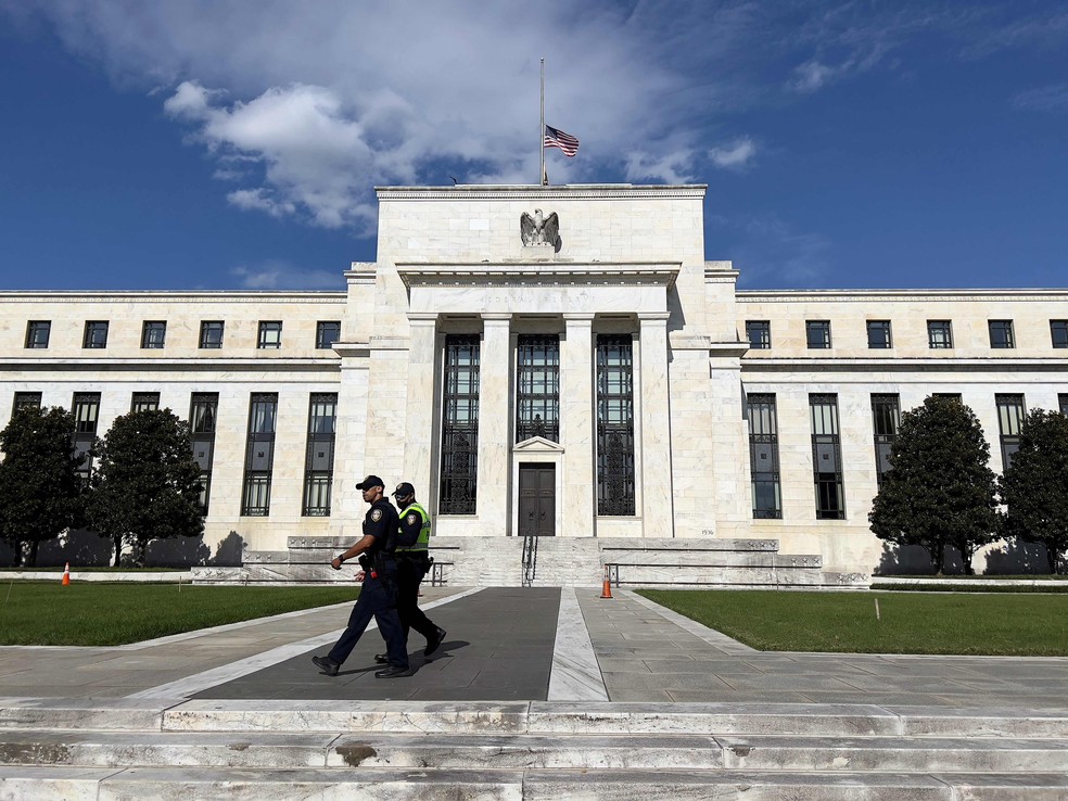 Sede do Fed, o banco central americano, em Washington  — Foto: AFP/22-10-2021