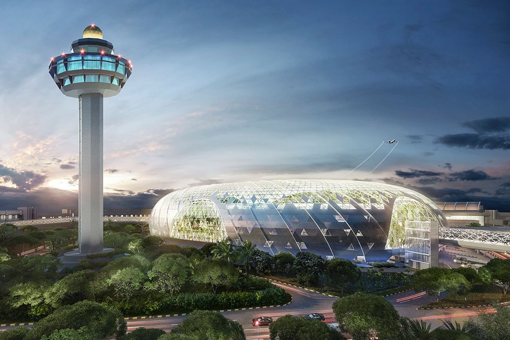 Em segundo lugar, o Aeroporto Changi de Singapura, um dos mais importantes aeroportos do sudeste da Ásia. — Foto: Reprodução