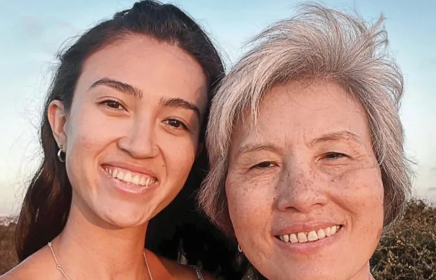Noa Argamani com a mãe, Liora Argamani