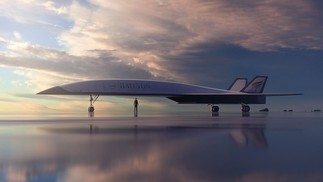 Corrida para lançar aeronaves supersônicas para voos comerciais acelera, e empresas buscam fabricar protótipos para voar em cada vez menos tempo — Foto: Divulgação / Hermeus