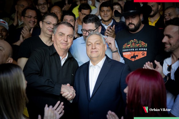 Bolsonaro e Viktor Orbán, primeiro-ministro da Hungria
