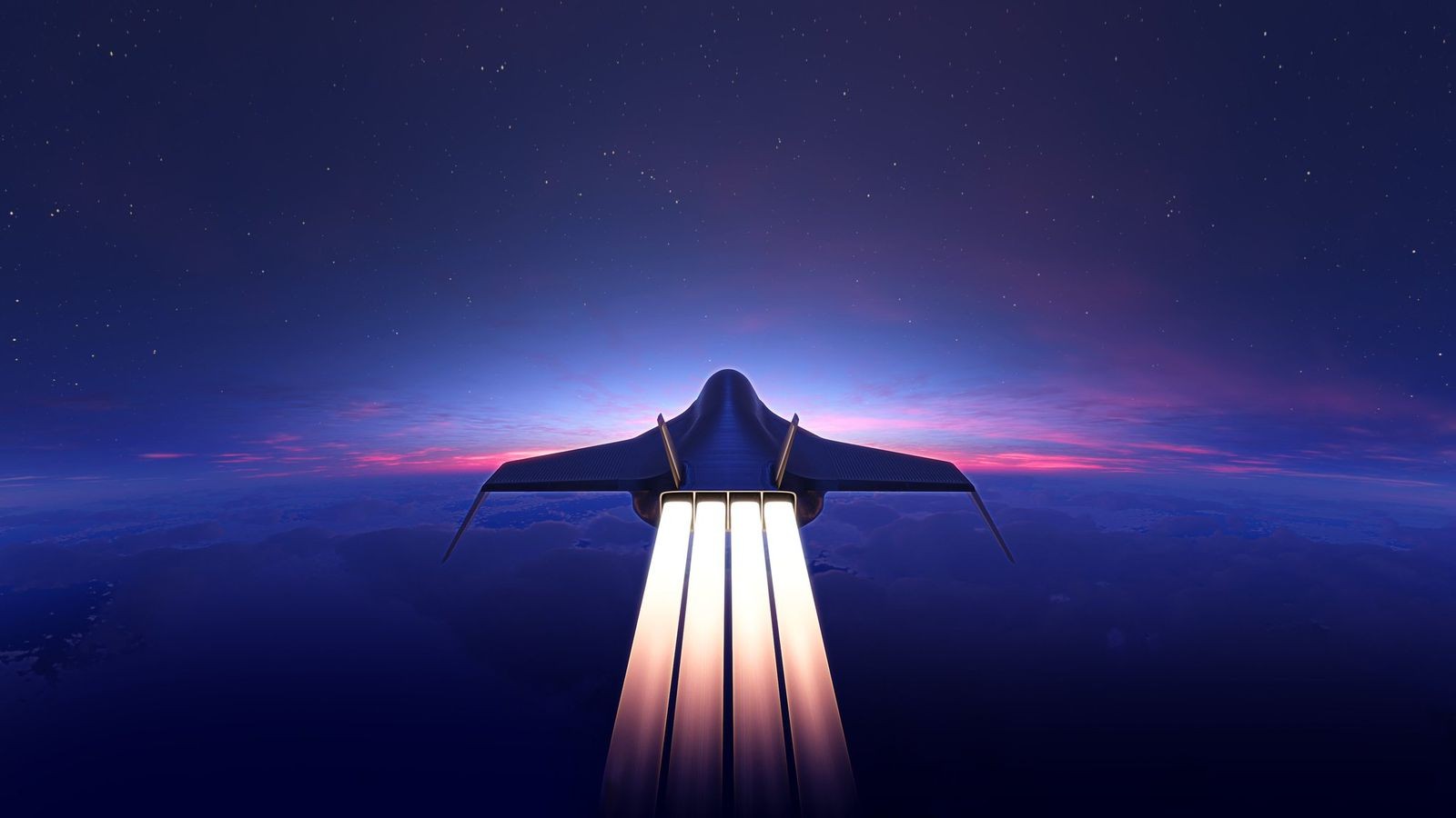 A Hermeus, uma empresa americana sediada em Atlanta, nos Estados Unidos, e que recentemente apresentou seus dois novos aviões supersônicos em potencial: o Quarterhorse e o Darkhorse — Foto: Divulgação / Hermeus