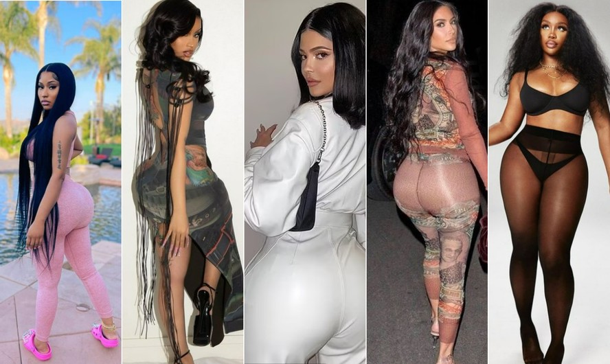Nicki Minaj, Cardi B, Kylie Jenner, Kim Kardashian e SZA são algumas artistas que fizeram BBL, de acordo com ciru