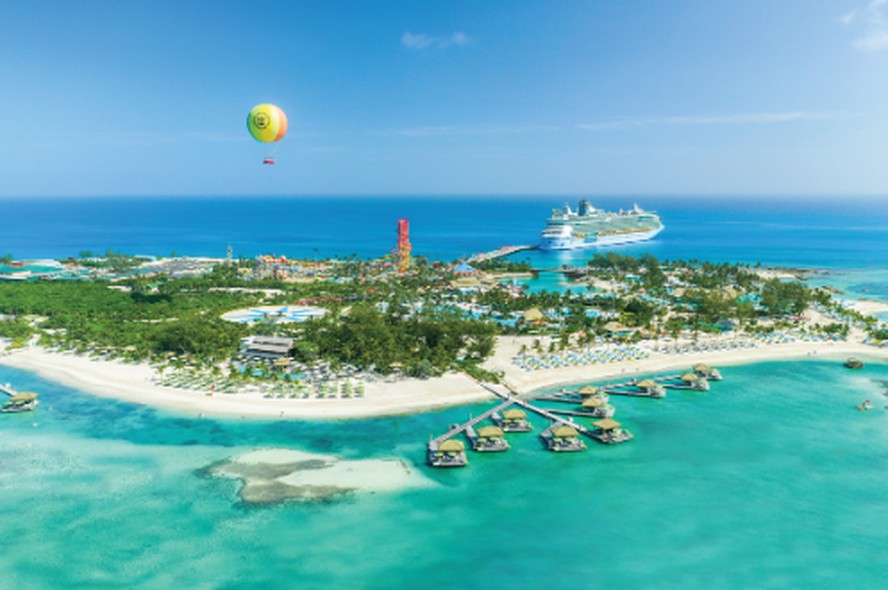 CocoCay, ilha privada da Royal Caribbean nas Bahamas, é o último destino do cruzeiro