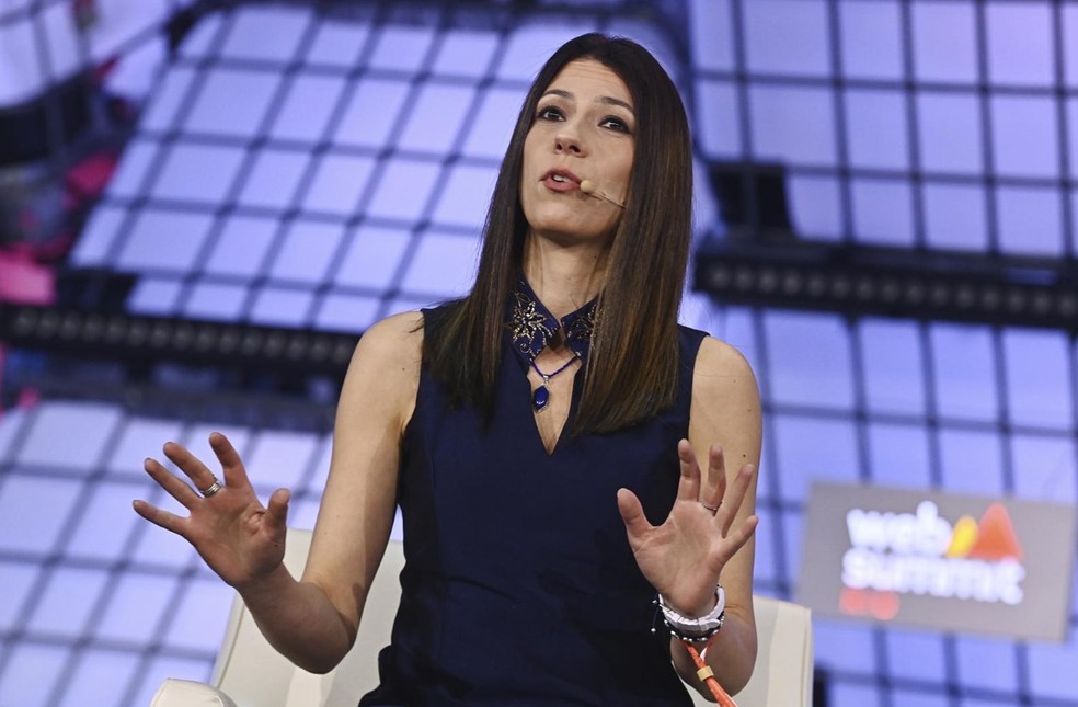 Daniela Braga, fundadora e CEO da Defined.ai, acredita que a inteligência artificial é “a indústria 5.0” — Foto: Eóin Noonan/Web Summit Rio