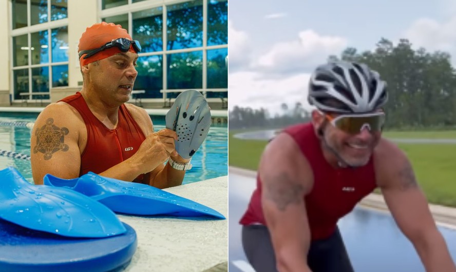Luigi Baricelli vive na Flórida (EUA) e tem vida dedicada ao triatlo, sua nova paixão após se afastar da TV