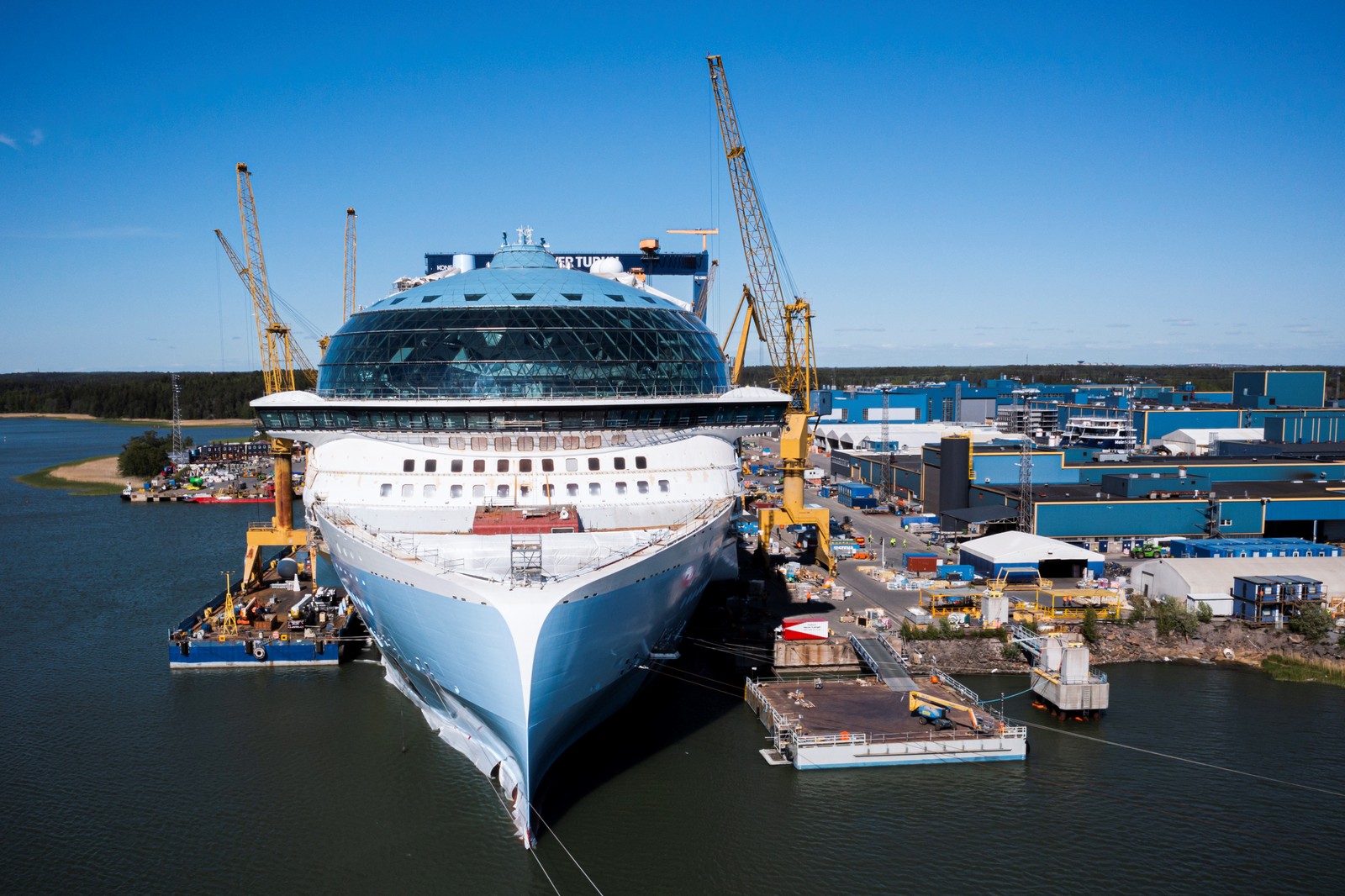 Icon of the Seas tem viagem de estreia marcada para janeiro de 2024 — Foto: Jonathan NACKSTRAND / AFP