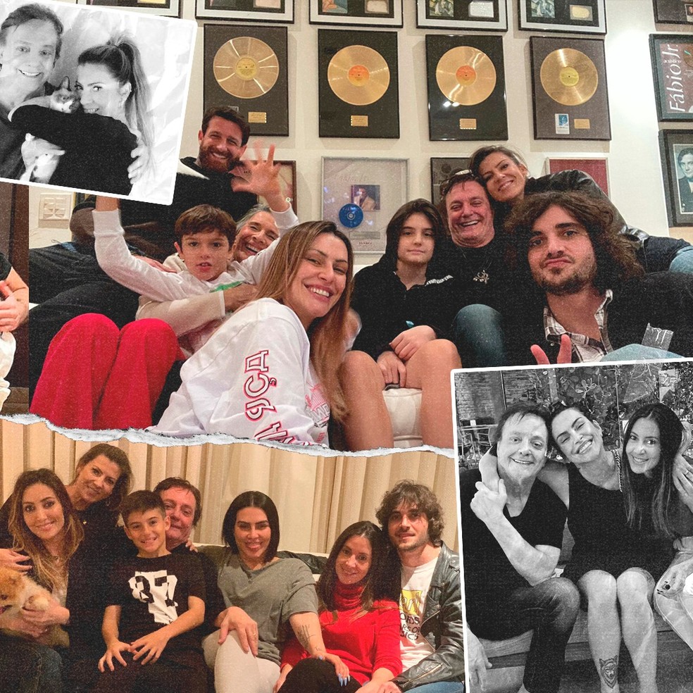 Fábio Jr. posta fotos com a esposa,  Fernanda Pascucci, e os 5 filhos: Cleo, Tainá, Krizia, Fiuk e Záion — Foto: Reprodução/Instagram