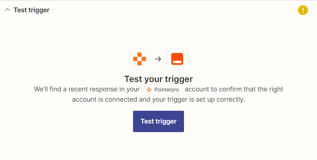 Zapier integration- test trigger