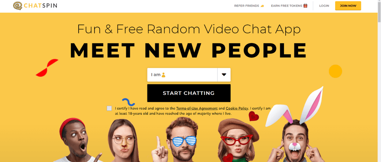 Chatspin random video chat platform