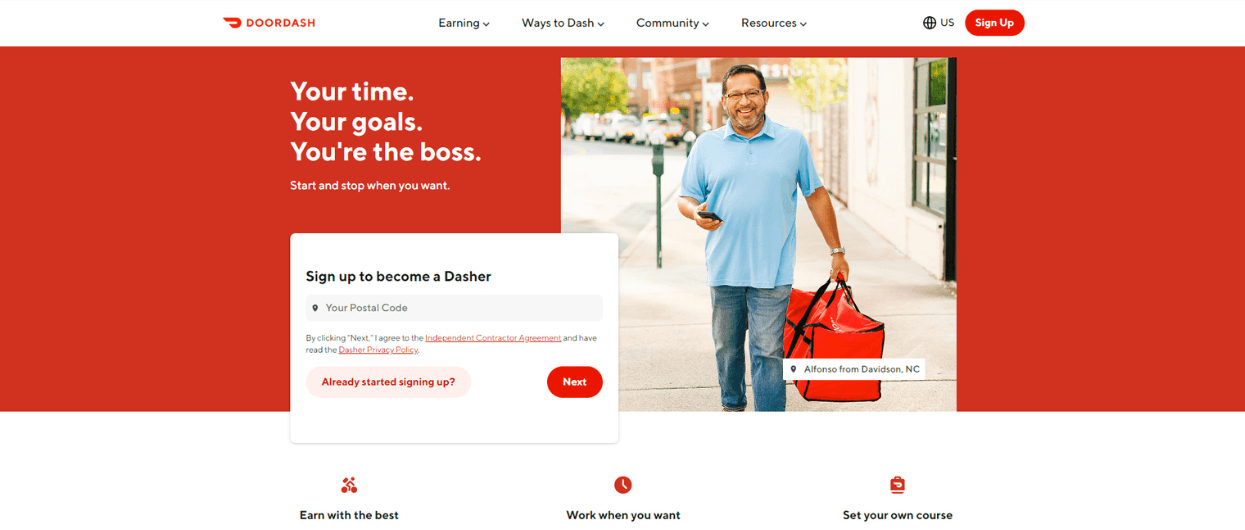 DoorDash money earning app