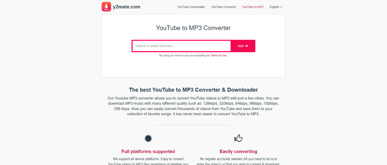 Y2mate youtube converter mp3