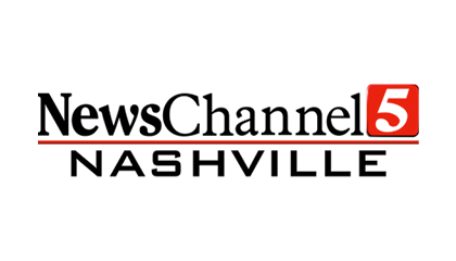 NewsChannel5 Nashville red and black logo over top of a transparent background