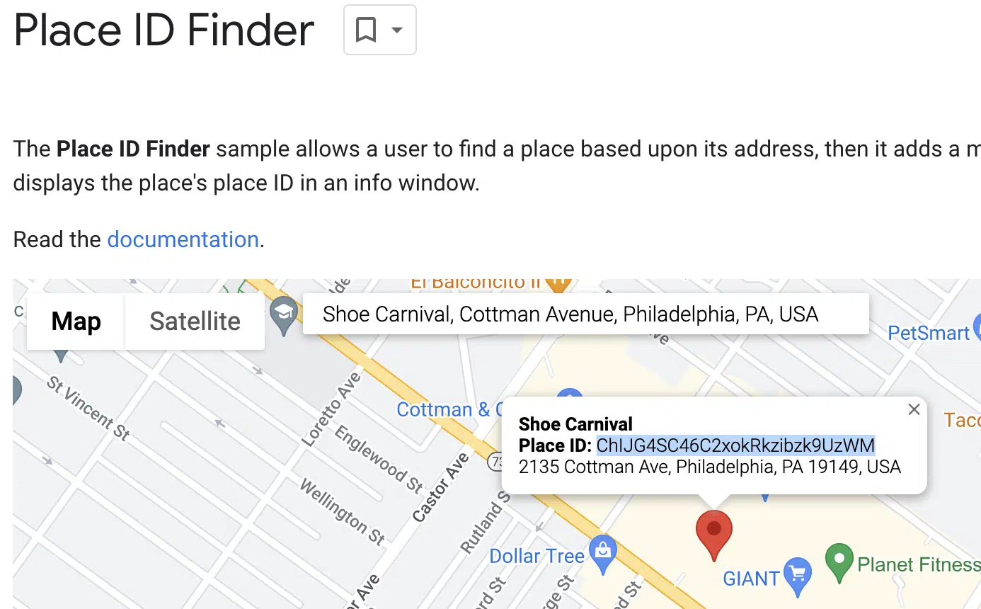 Google Place ID finder