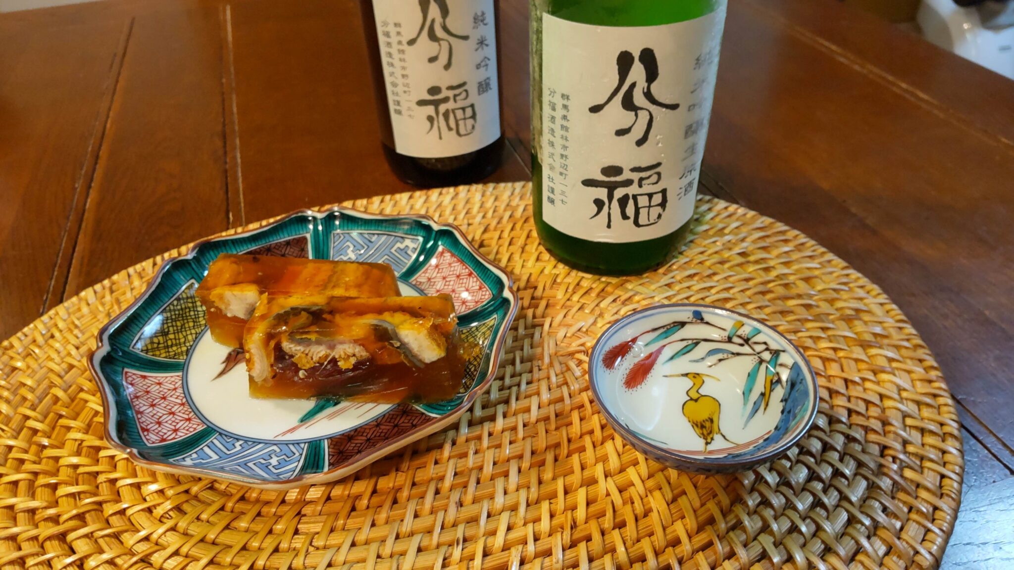 シニアの手習い　男の料理　5　「うなぎの煮こごり」と日本酒「分福」