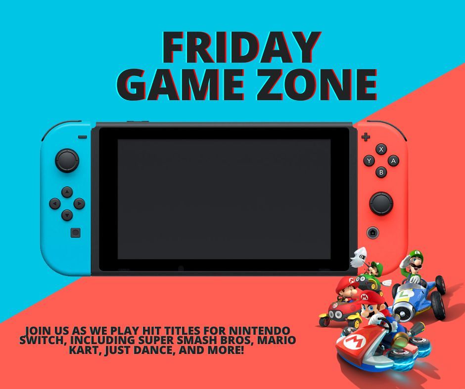 Friday Game Zone image with Mario Kart characters