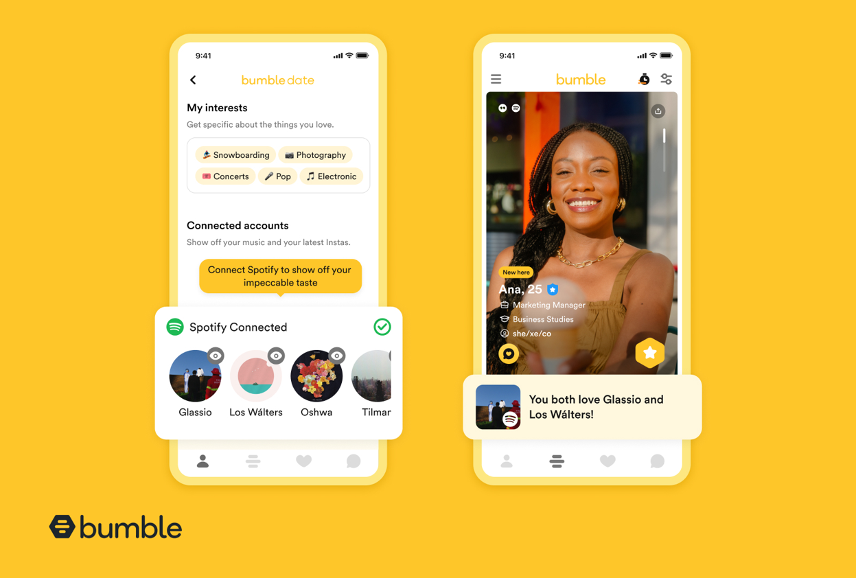 Müzik zevki önemlidir: Bumble'a artık Spotify bağlanabiliyor