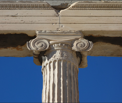 East porch of the Erechtheion, 421–407 B.C.E., marble, Acropolis, Athens