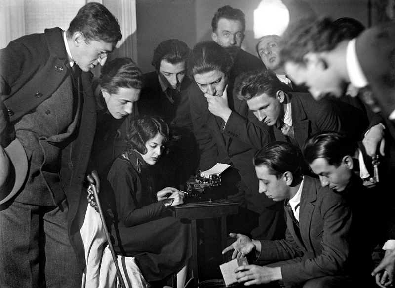 Man Ray, Recording a waking dream seance session, Bureau of Surrealist Research, c. 1924