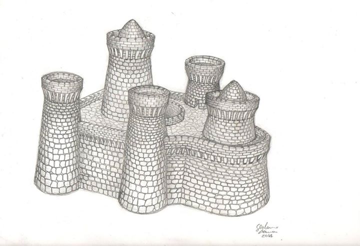 Reconstruction of Nuraghe Fenu by Gerolamo Exana (public domain)